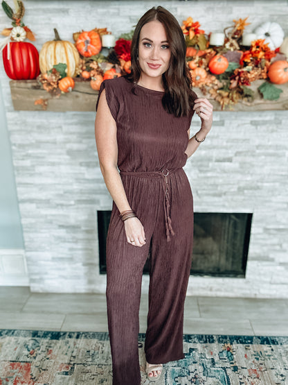 Wrong Again Jumpsuit - Espresso - Southern Divas Boutique