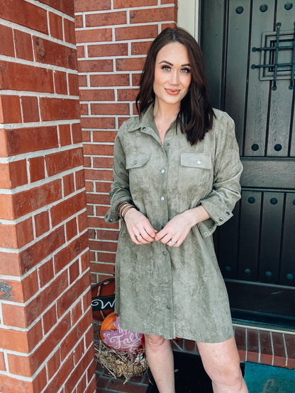 Fall Feelings Corduroy Dress - Southern Divas Boutique