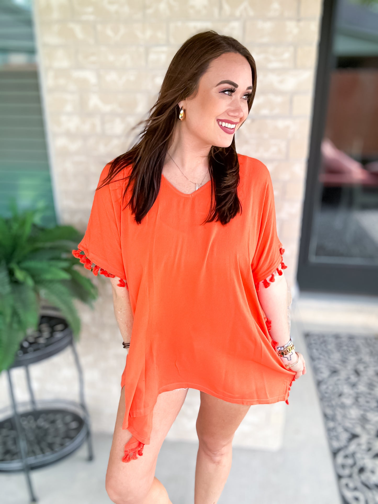 Casual Escape Swim Coverup - Orange - Southern Divas Boutique