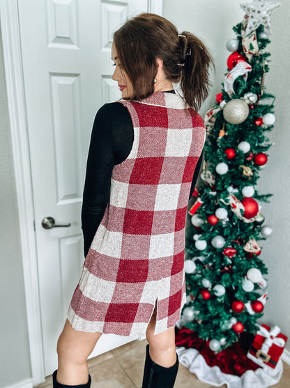 Crisp Mornings Buffalo Plaid Vest - Southern Divas Boutique