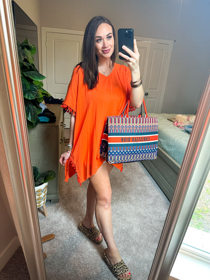 Casual Escape Swim Coverup - Orange - Southern Divas Boutique