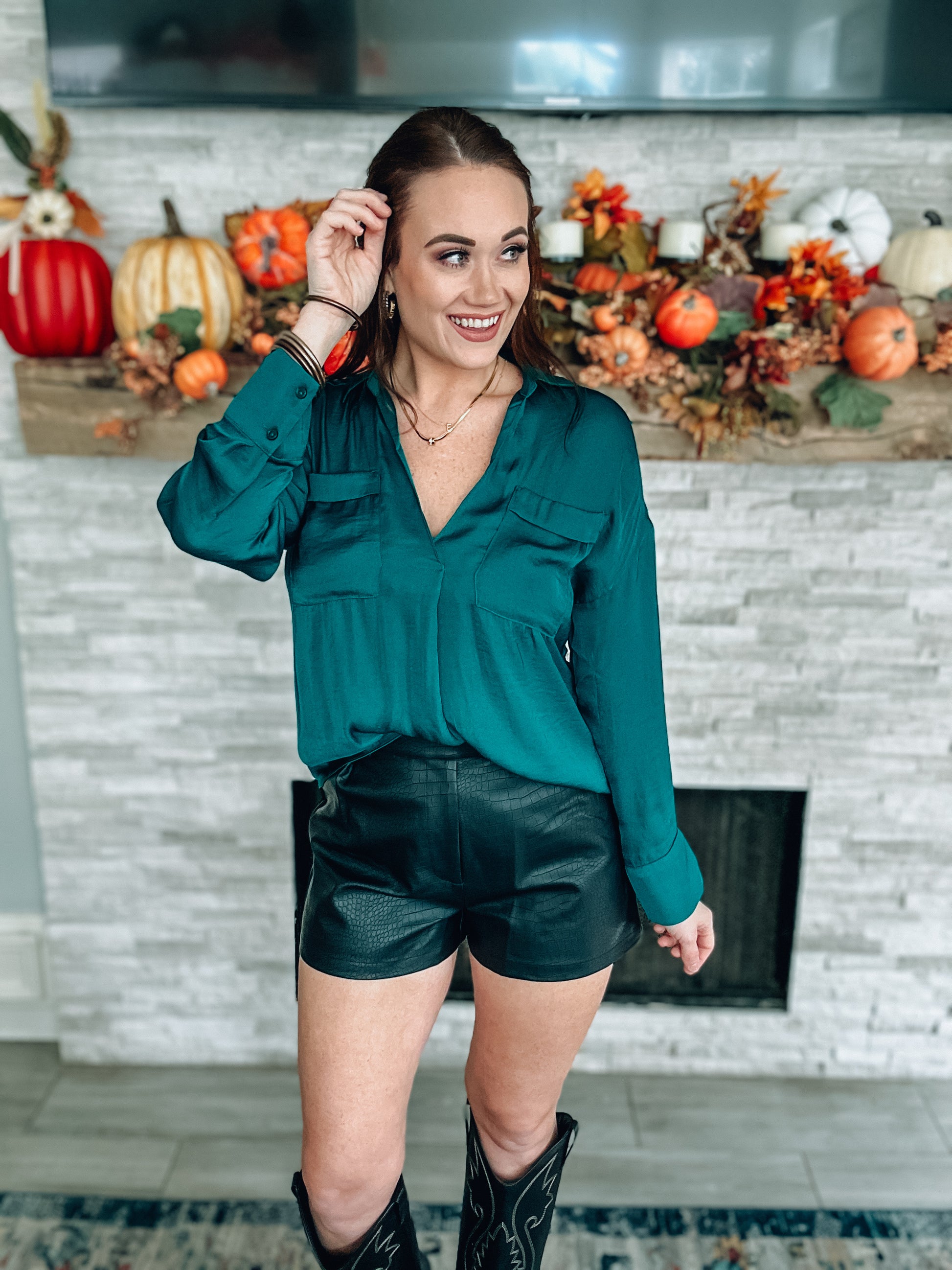 Gentle Reminder Satin Top - Sacramento - Southern Divas Boutique