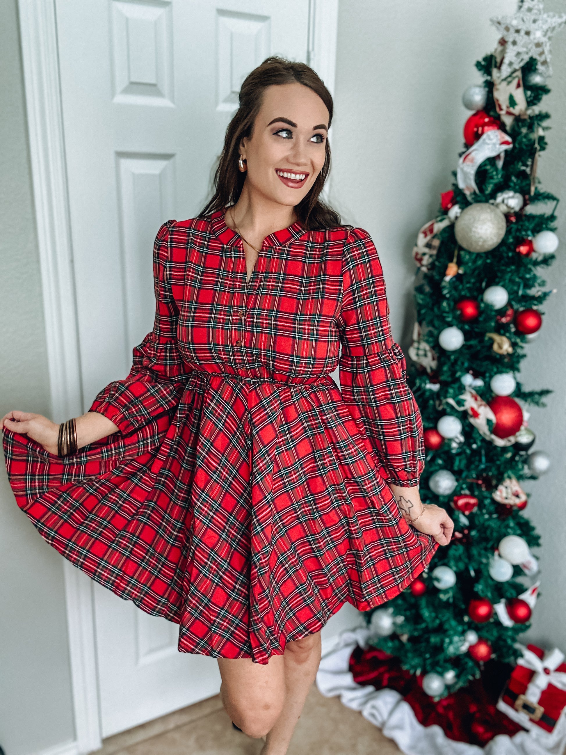 Pretty In Plaid Mini Dress - Southern Divas Boutique