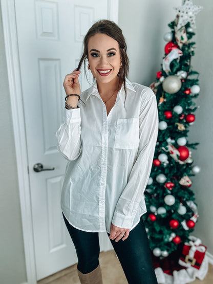 Classic Chic Button Down Top - Southern Divas Boutique