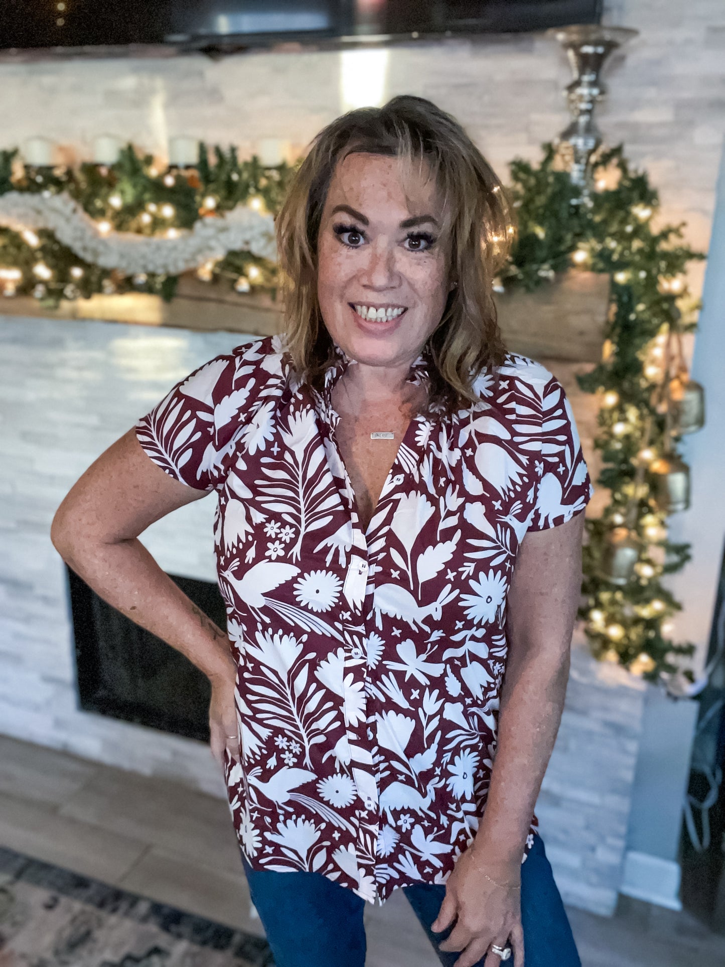 Palmer Top - Maroon - Southern Divas Boutique