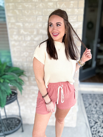 Daily Basis Shorts - Mauve - Southern Divas Boutique