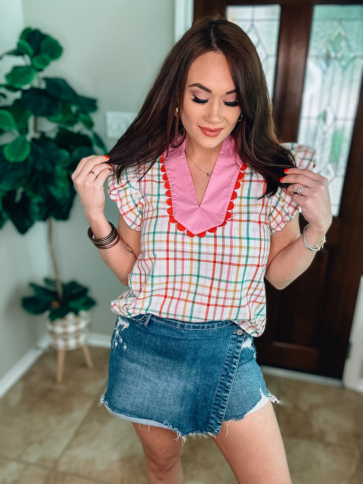 Preppy Charm Top - Southern Divas Boutique