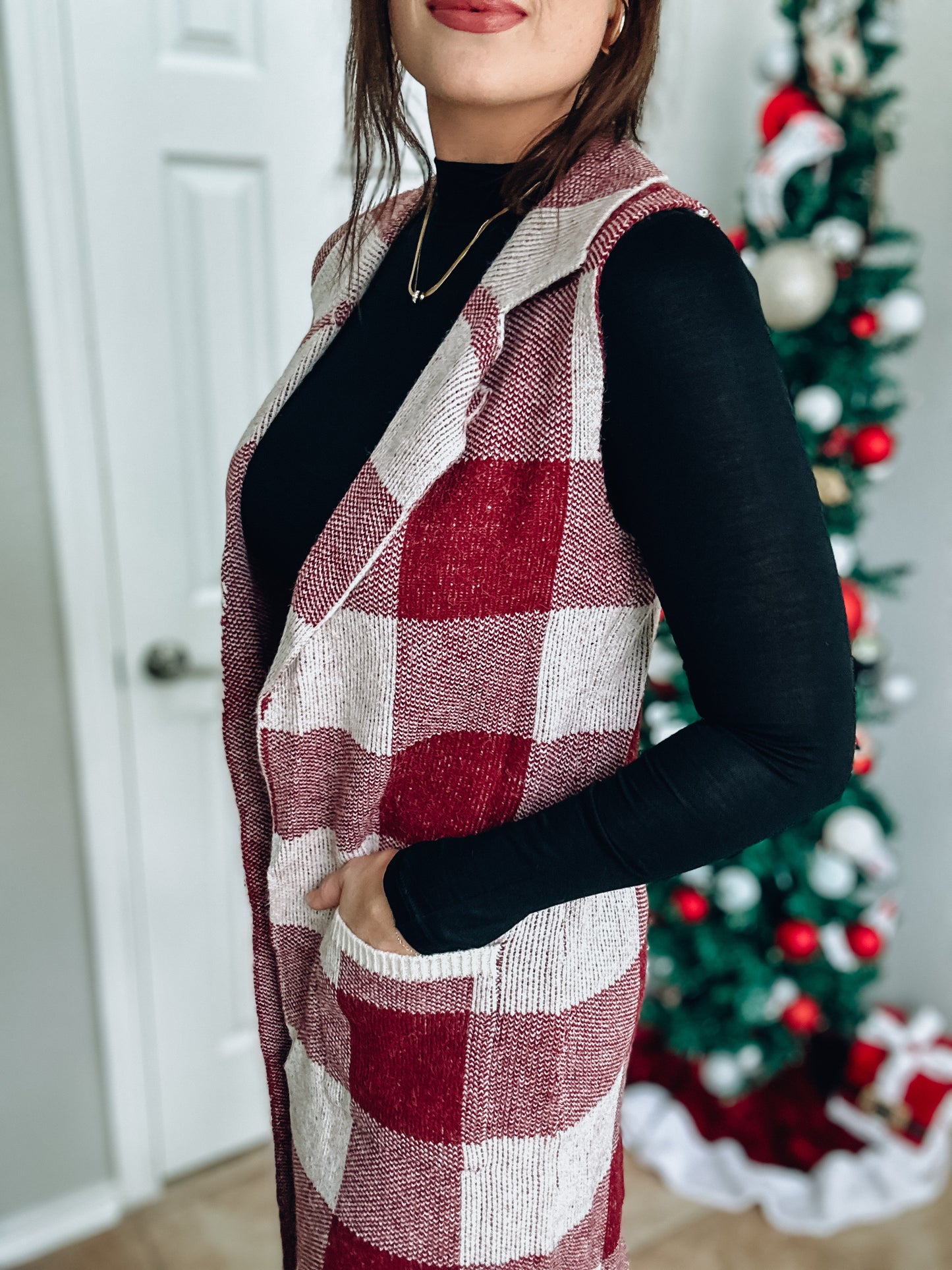 Crisp Mornings Buffalo Plaid Vest - Southern Divas Boutique