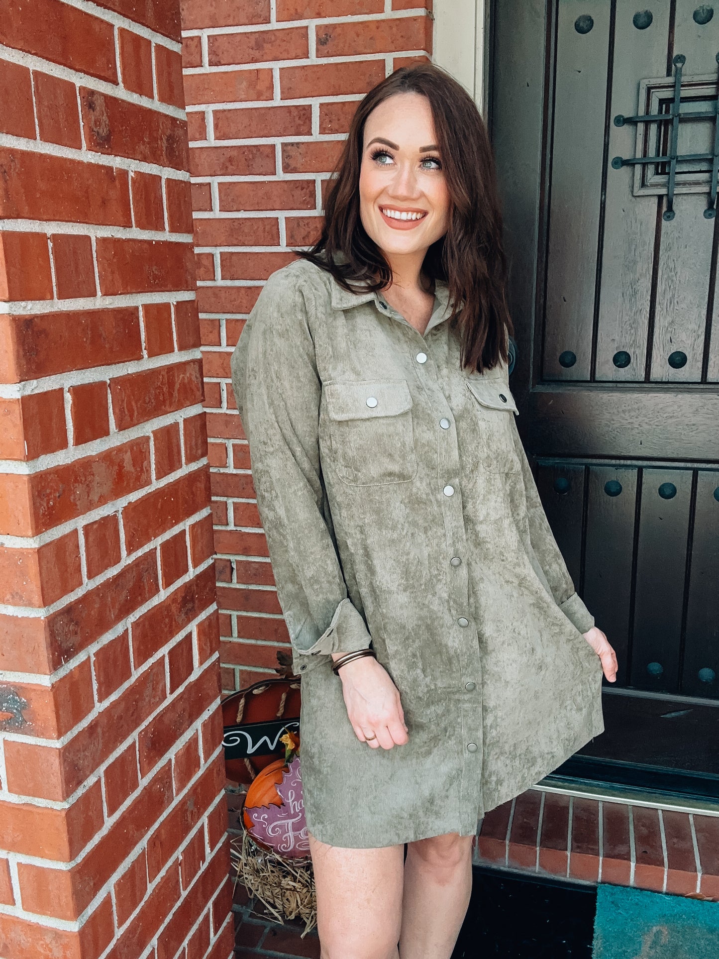 Fall Feelings Corduroy Dress - Southern Divas Boutique