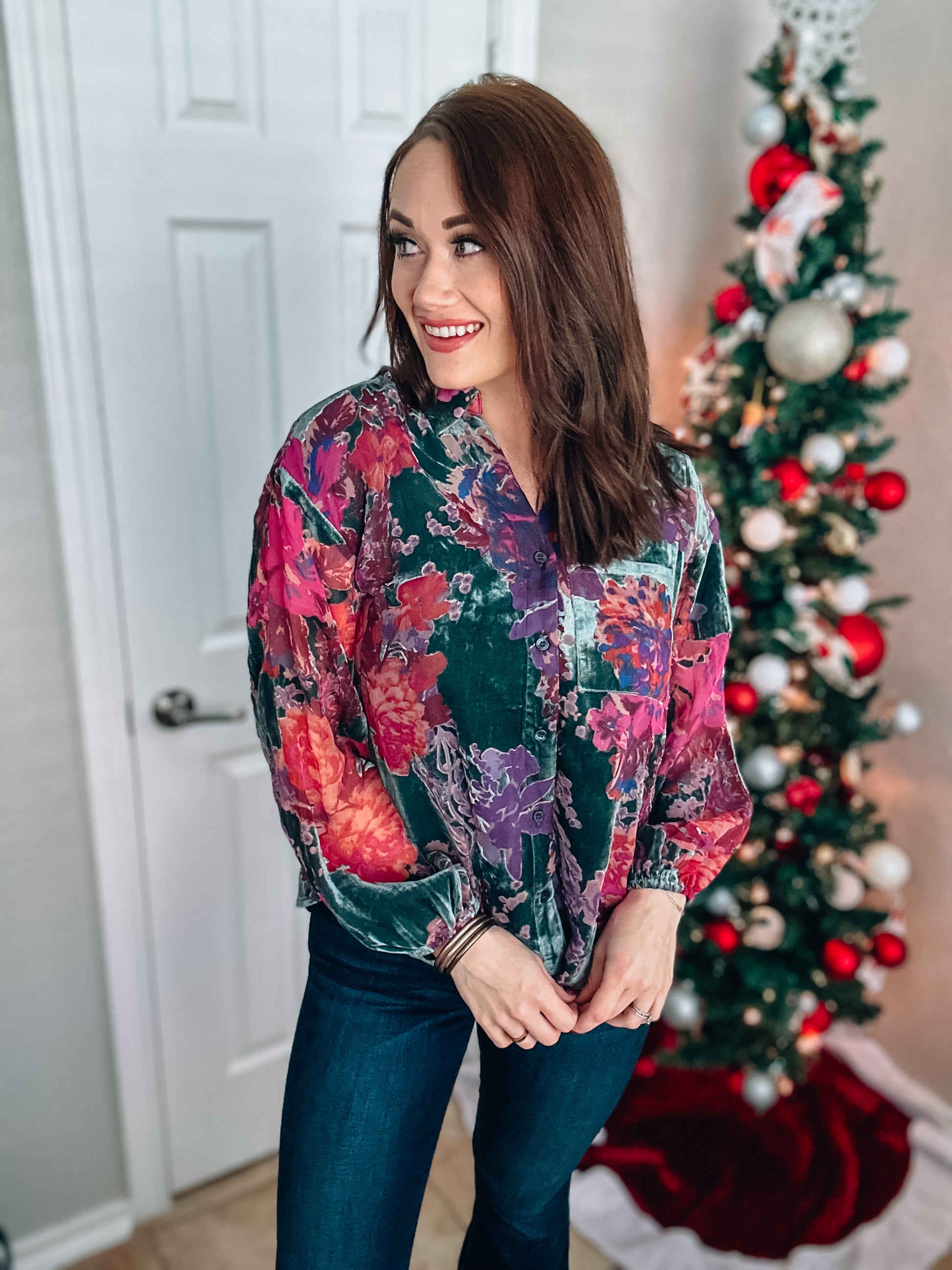 Speak Easy Velvet Top - Southern Divas Boutique