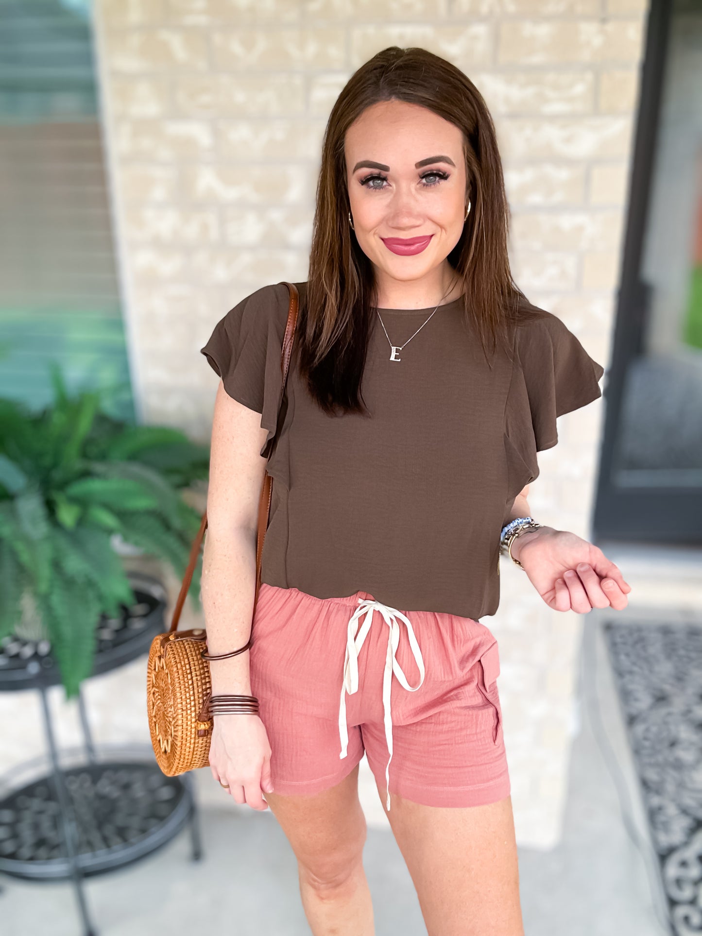 Short On Energy Top - Brown - Southern Divas Boutique