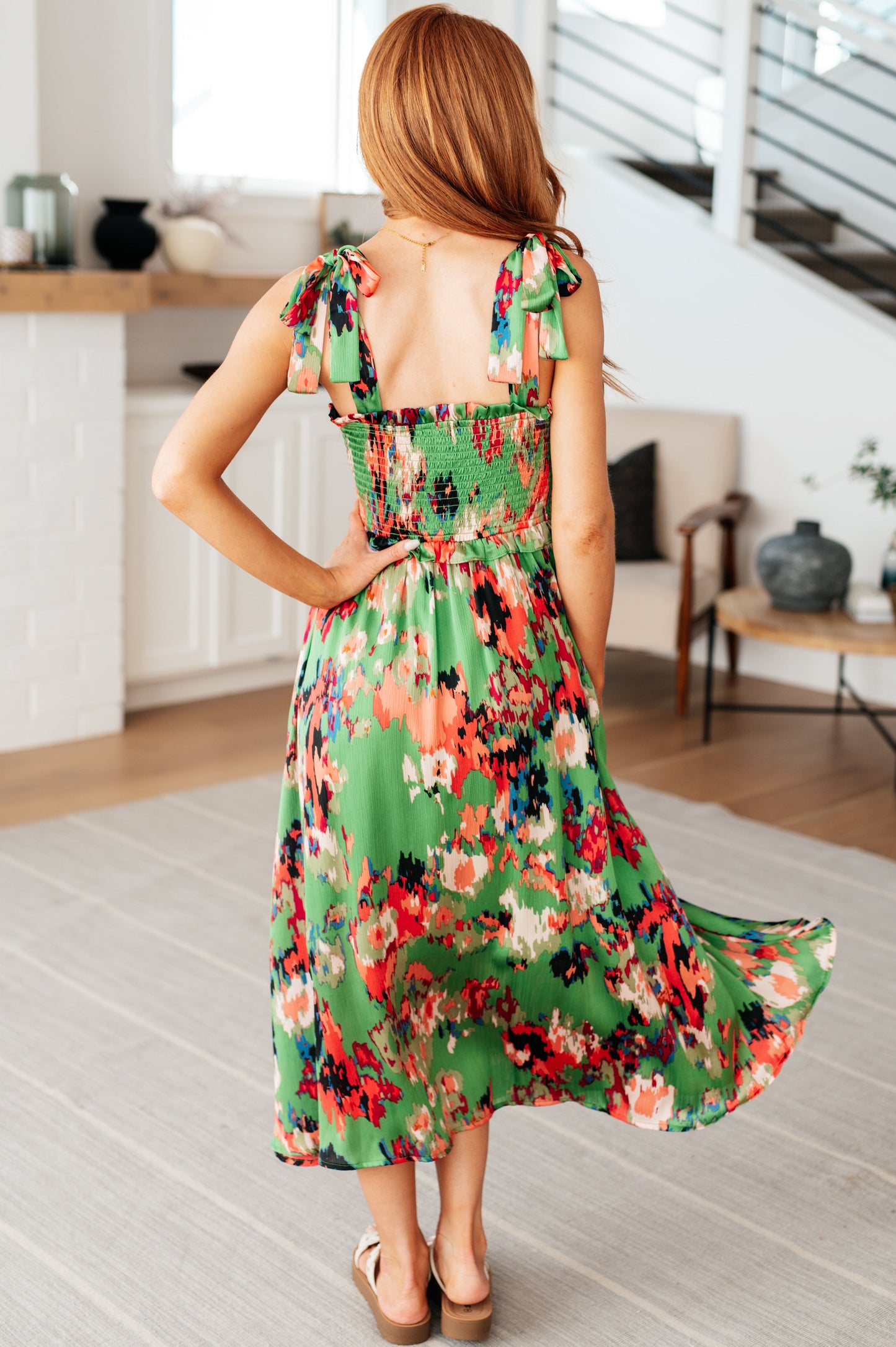 A Little While Longer Dress in Green - Southern Divas Boutique