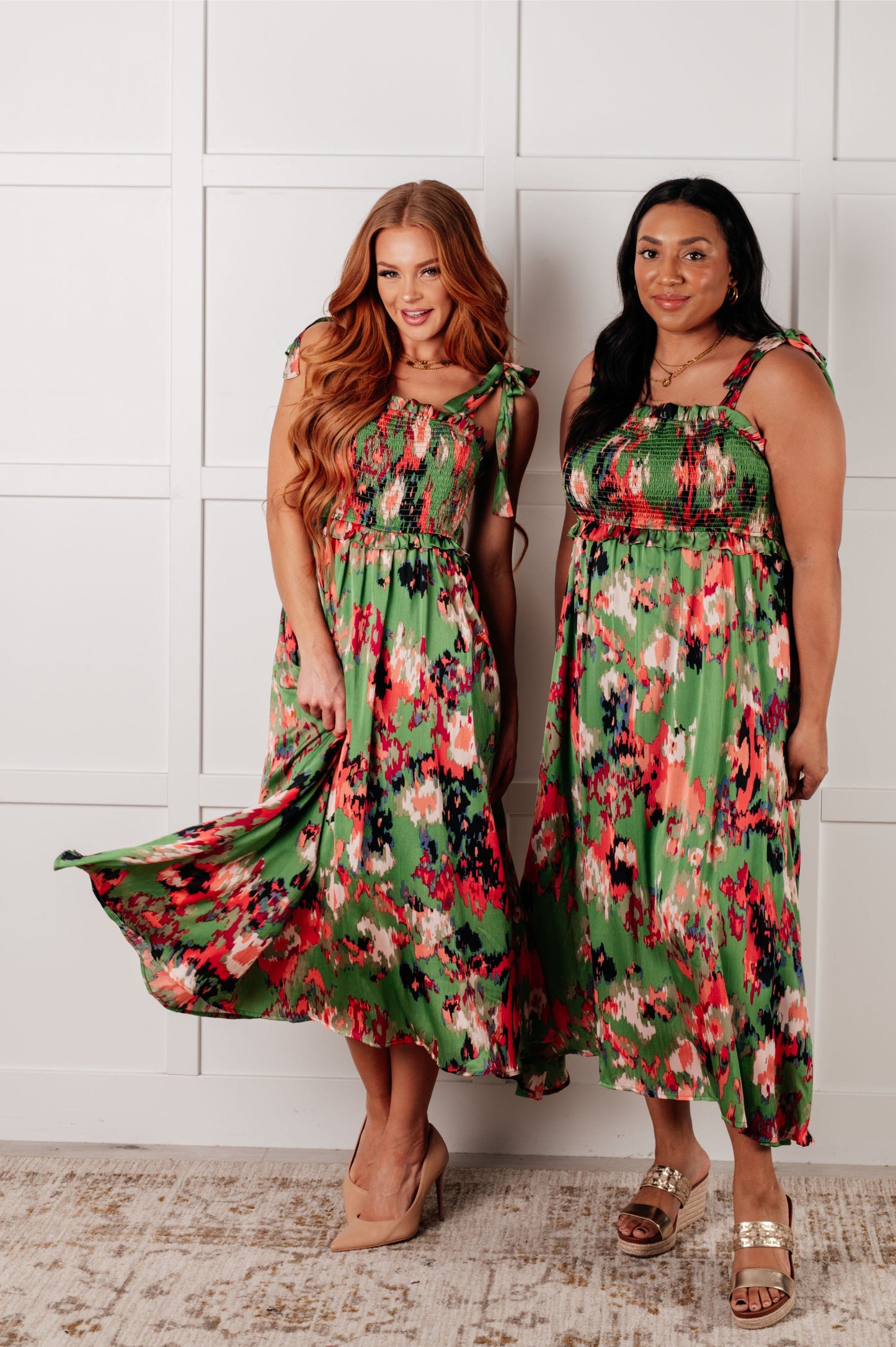 A Little While Longer Dress in Green - Southern Divas Boutique