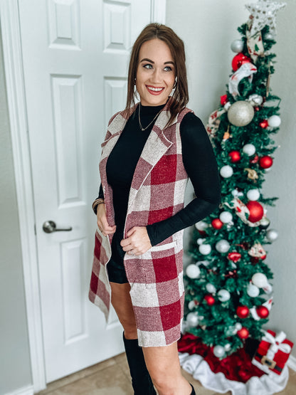 Crisp Mornings Buffalo Plaid Vest - Southern Divas Boutique