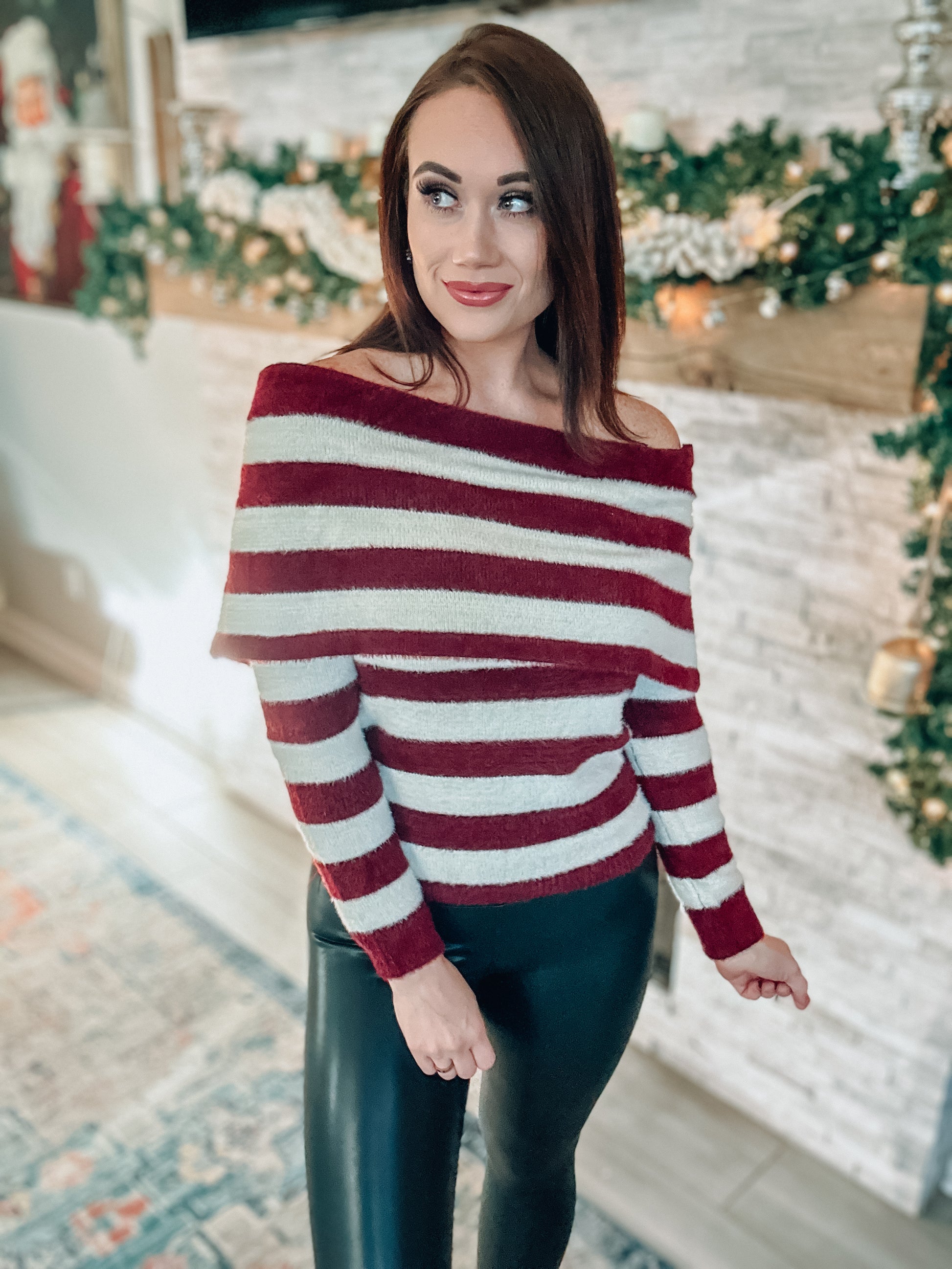 Nantucket Chill Off The Shoulder Sweater - Southern Divas Boutique