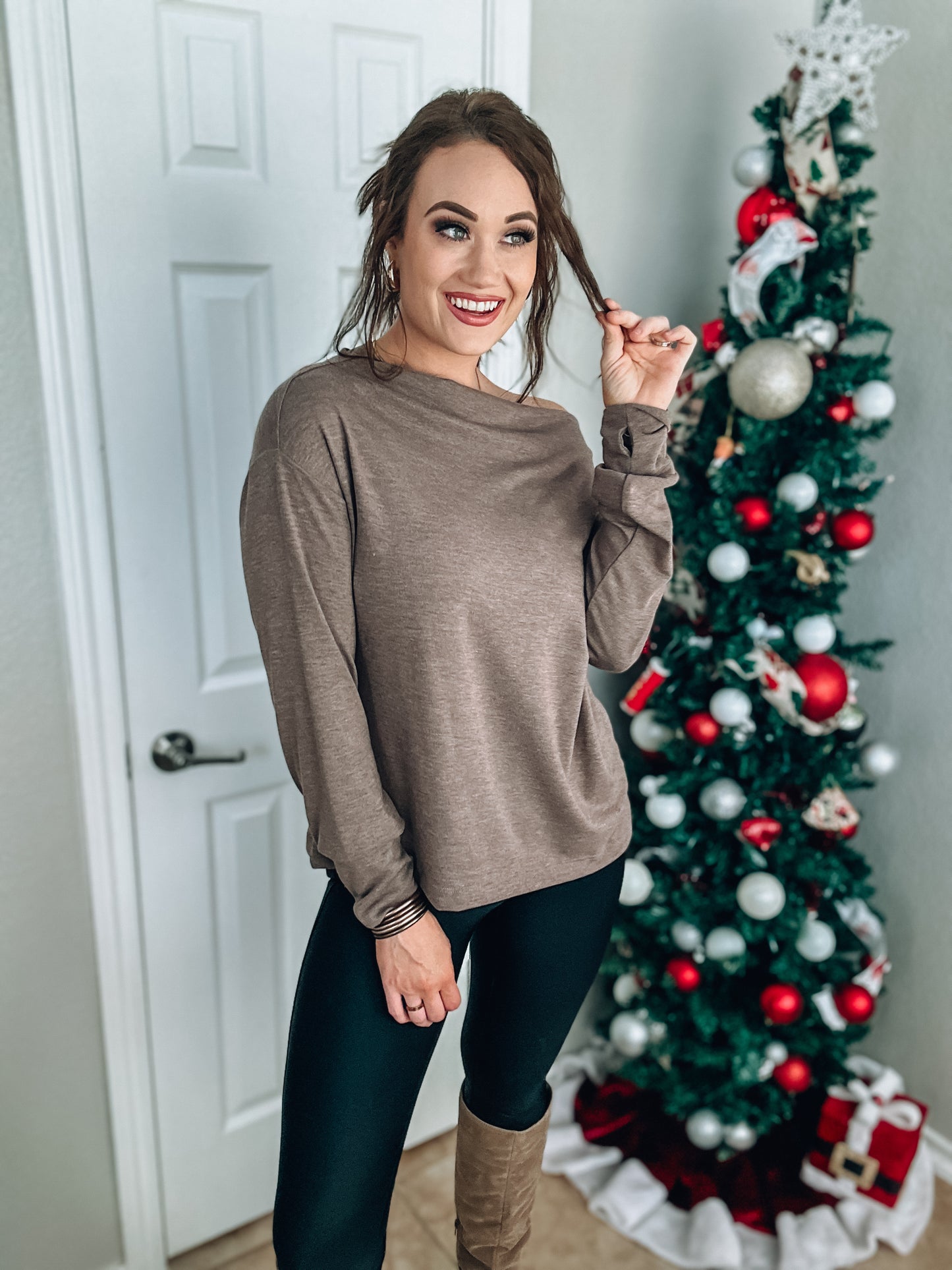 Belong To You Cowl Neck Sweater - Southern Divas Boutique