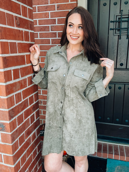 Fall Feelings Corduroy Dress - Southern Divas Boutique