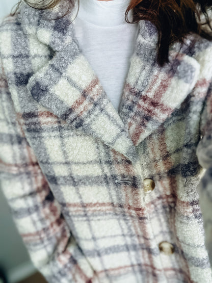 Quick To Cuddle Plaid Jacket - Southern Divas Boutique