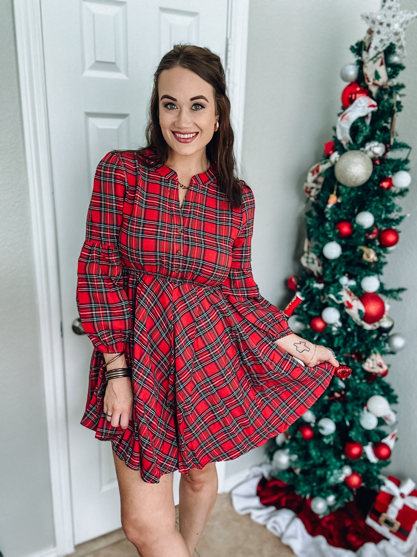 Pretty In Plaid Mini Dress - Southern Divas Boutique