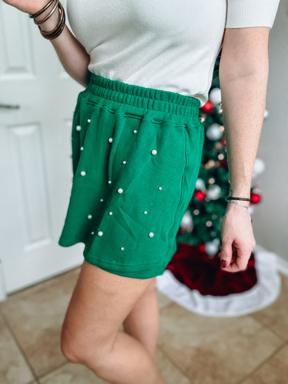 Cue The Chic Pearl Skort - Southern Divas Boutique