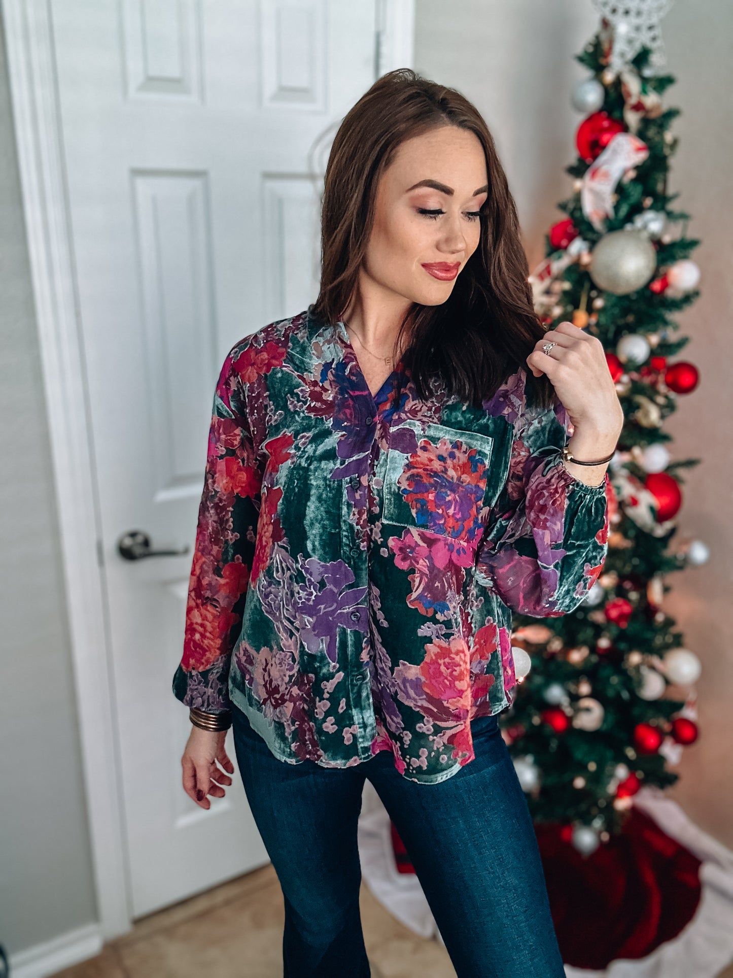 Speak Easy Velvet Top - Southern Divas Boutique