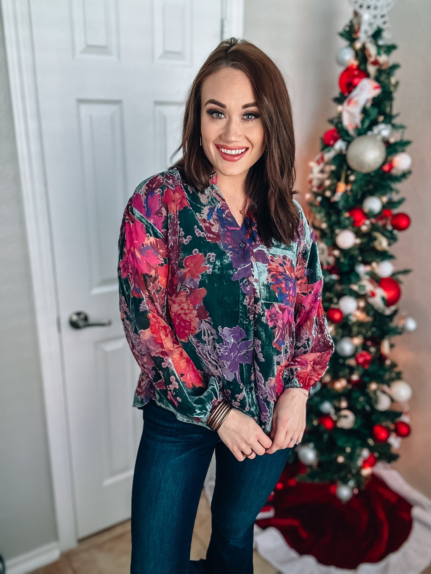 Speak Easy Velvet Top - Southern Divas Boutique