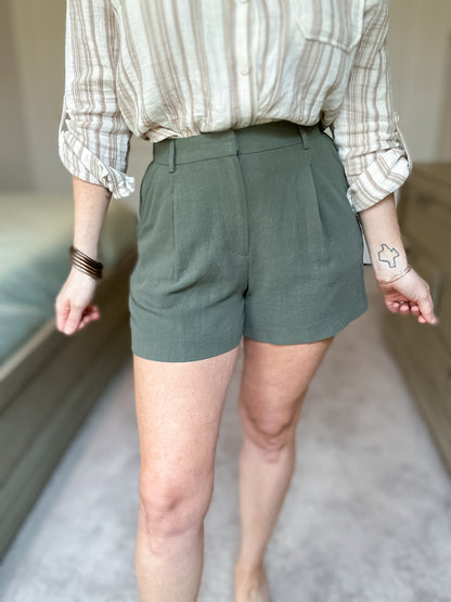 Runner Up Pleated Shorts - Southern Divas Boutique