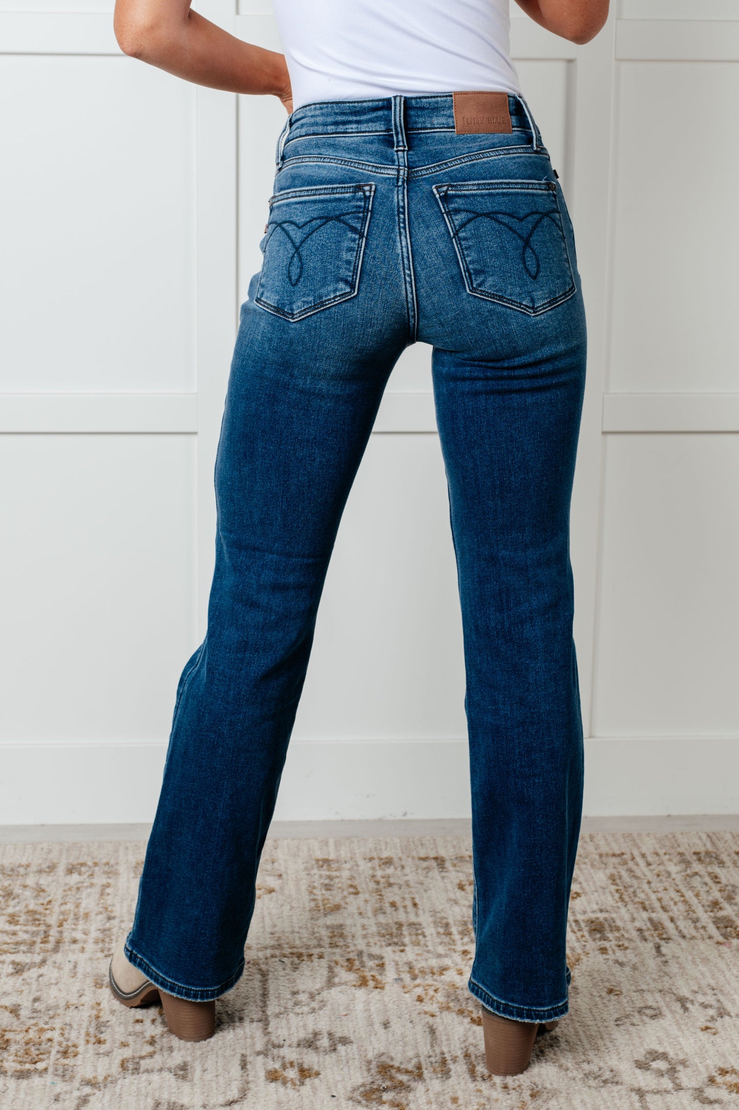 Hannah Mid Rise Thermal Bootcut Jeans - Southern Divas Boutique