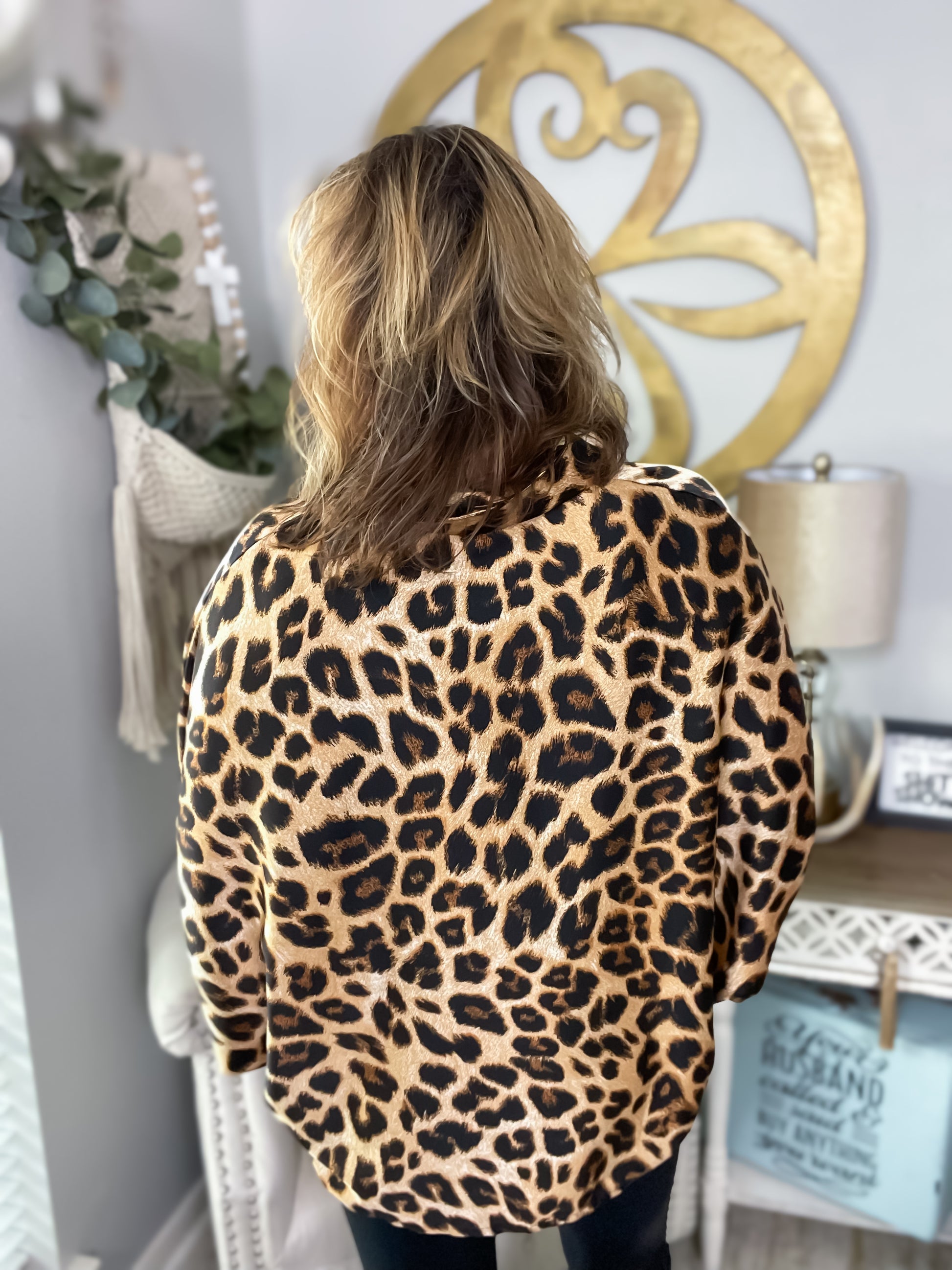 Wild Child Leopard Blouse - Southern Divas Boutique