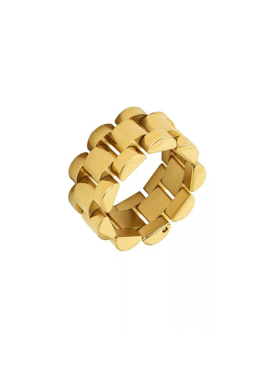 THICK GOLD LOOSE CHAIN RING - Southern Divas Boutique