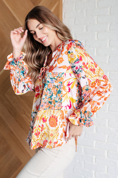 New Romantics Balloon Sleeve Boho Blouse - Southern Divas Boutique