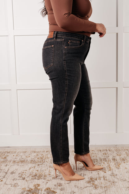 Rita Mid Rise Control Top Slim Jeans - Southern Divas Boutique