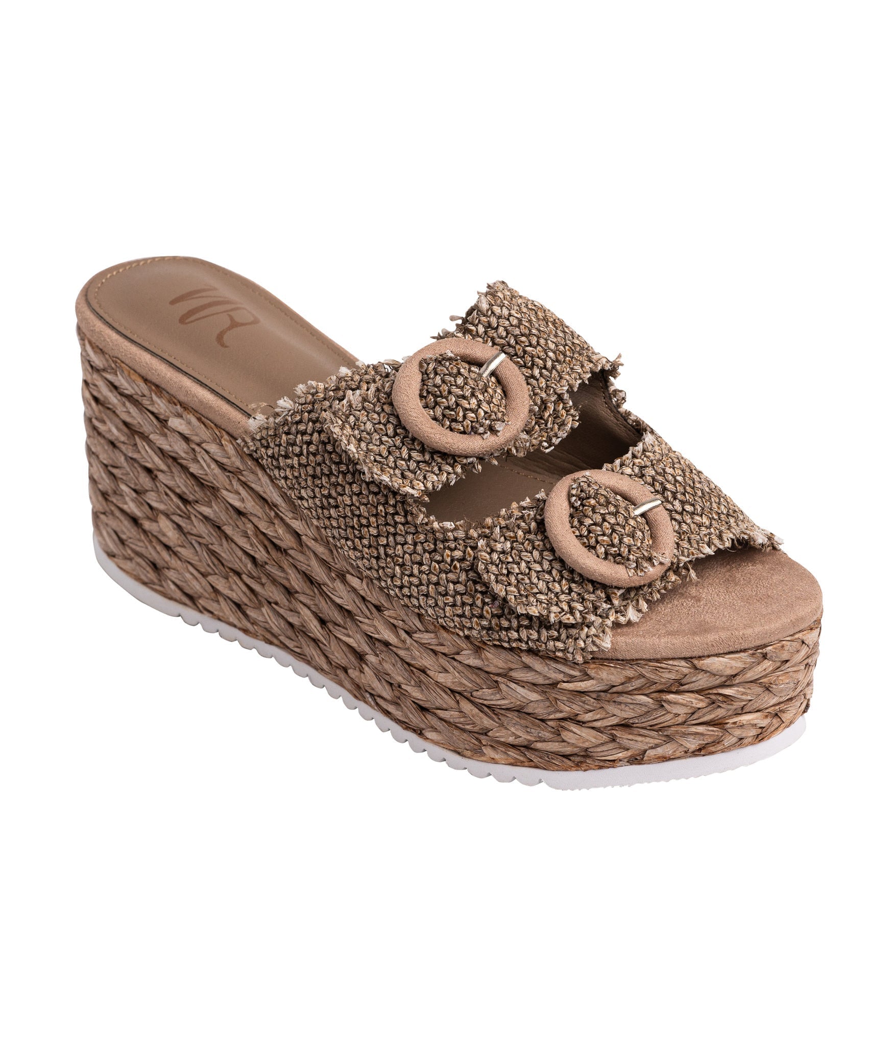 Eriwen Buckle Wedge in Taupe - Southern Divas Boutique